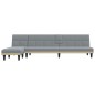 vidaXL Schlafsofa in L-Form Hellgrau 255x140x70 cm Stoff vidaXL Schlafsofa in L-Form Hellgrau 255x140x70 cm Stoff