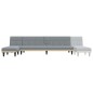 vidaXL Schlafsofa in L-Form Hellgrau 255x140x70 cm Stoff vidaXL Schlafsofa in L-Form Hellgrau 255x140x70 cm Stoff