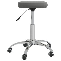 vidaXL Massagehocker Samt Dunkelgrau