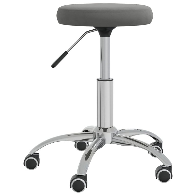 vidaXL Massagehocker Samt Dunkelgrau vidaXL Massagehocker Samt Dunkelgrau