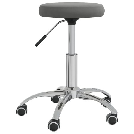 vidaXL Massagehocker Samt Dunkelgrau
