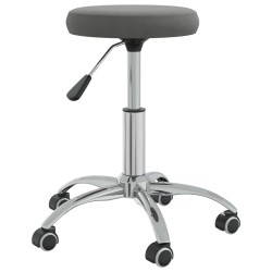 vidaXL Massagehocker Samt Dunkelgrau