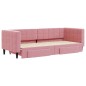 vidaXL Tagesbett Ausziehbar mit Schubladen Rosa 80x200 cm Samt vidaXL Tagesbett Ausziehbar mit Schubladen Rosa 80x200 cm Samt