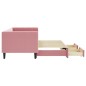 vidaXL Tagesbett Ausziehbar mit Schubladen Rosa 80x200 cm Samt vidaXL Tagesbett Ausziehbar mit Schubladen Rosa 80x200 cm Samt
