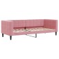 vidaXL Tagesbett Ausziehbar mit Schubladen Rosa 80x200 cm Samt vidaXL Tagesbett Ausziehbar mit Schubladen Rosa 80x200 cm Samt
