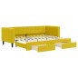 vidaXL Tagesbett Ausziehbar mit Schubladen Gelb 80x200 cm Samt vidaXL Tagesbett Ausziehbar mit Schubladen Gelb 80x200 cm Samt