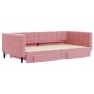 vidaXL Tagesbett Ausziehbar mit Schubladen Rosa 100x200 cm Samt vidaXL Tagesbett Ausziehbar mit Schubladen Rosa 100x200 cm Samt