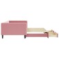 vidaXL Tagesbett Ausziehbar mit Schubladen Rosa 100x200 cm Samt vidaXL Tagesbett Ausziehbar mit Schubladen Rosa 100x200 cm Samt