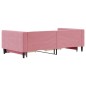 vidaXL Tagesbett Ausziehbar mit Schubladen Rosa 100x200 cm Samt vidaXL Tagesbett Ausziehbar mit Schubladen Rosa 100x200 cm Samt