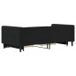 vidaXL Tagesbett Ausziehbar mit Schubladen Schwarz 90x190 cm Samt vidaXL Tagesbett Ausziehbar mit Schubladen Schwarz 90x190 cm Samt