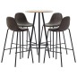 5-tlg. Bar-Set Stoff Dunkelgrau 5-tlg. Bar-Set Stoff Dunkelgrau
