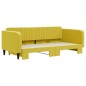 vidaXL Tagesbett Ausziehbar Gelb 100x200 cm Samt vidaXL Tagesbett Ausziehbar Gelb 100x200 cm Samt