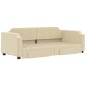 vidaXL Tagesbett Ausziehbar mit Schubladen Creme 80x200 cm Stoff vidaXL Tagesbett Ausziehbar mit Schubladen Creme 80x200 cm Stoff