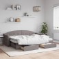 vidaXL Tagesbett Ausziehbar mit Schubladen Taupe 80x200 cm Stoff vidaXL Tagesbett Ausziehbar mit Schubladen Taupe 80x200 cm Stoff