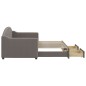 vidaXL Tagesbett Ausziehbar mit Schubladen Taupe 80x200 cm Stoff vidaXL Tagesbett Ausziehbar mit Schubladen Taupe 80x200 cm Stoff
