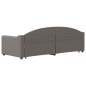 vidaXL Tagesbett Ausziehbar mit Schubladen Taupe 80x200 cm Stoff vidaXL Tagesbett Ausziehbar mit Schubladen Taupe 80x200 cm Stoff