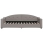vidaXL Tagesbett Ausziehbar mit Schubladen Taupe 80x200 cm Stoff vidaXL Tagesbett Ausziehbar mit Schubladen Taupe 80x200 cm Stoff