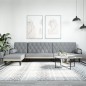 vidaXL Schlafsofa in L-Form Hellgrau 260x140x70 cm Stoff vidaXL Schlafsofa in L-Form Hellgrau 260x140x70 cm Stoff