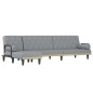 vidaXL Schlafsofa in L-Form Hellgrau 260x140x70 cm Stoff vidaXL Schlafsofa in L-Form Hellgrau 260x140x70 cm Stoff