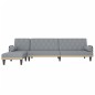 vidaXL Schlafsofa in L-Form Hellgrau 260x140x70 cm Stoff vidaXL Schlafsofa in L-Form Hellgrau 260x140x70 cm Stoff