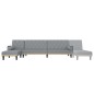 vidaXL Schlafsofa in L-Form Hellgrau 260x140x70 cm Stoff vidaXL Schlafsofa in L-Form Hellgrau 260x140x70 cm Stoff