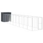 vidaXL Hundehütte mit Auslauf Anthrazit 165x1067x181 cm Stahl Verzinkt vidaXL Hundehütte mit Auslauf Anthrazit 165x1067x181 cm Stahl Verzinkt
