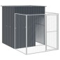 vidaXL Hundehütte mit Auslauf Anthrazit 165x1067x181 cm Stahl Verzinkt vidaXL Hundehütte mit Auslauf Anthrazit 165x1067x181 cm Stahl Verzinkt
