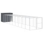 vidaXL Hundehütte mit Auslauf Anthrazit 214x1069x181 cm Stahl Verzinkt vidaXL Hundehütte mit Auslauf Anthrazit 214x1069x181 cm Stahl Verzinkt