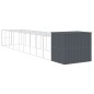 vidaXL Hundehütte mit Auslauf Anthrazit 214x1069x181 cm Stahl Verzinkt vidaXL Hundehütte mit Auslauf Anthrazit 214x1069x181 cm Stahl Verzinkt