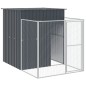 vidaXL Hundehütte mit Auslauf Anthrazit 165x659x181cm Verzinkter Stahl vidaXL Hundehütte mit Auslauf Anthrazit 165x659x181cm Verzinkter Stahl