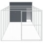 vidaXL Hundehütte mit Auslauf Anthrazit 214x661x181cm Verzinkter Stahl vidaXL Hundehütte mit Auslauf Anthrazit 214x661x181cm Verzinkter Stahl