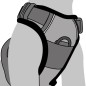 FLAMINGO Hundegeschirr Balou Schwarz XS 30-45 cm 15 mm FLAMINGO Hundegeschirr Balou Schwarz XS 30-45 cm 15 mm