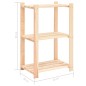 Lagerregale 3 Böden 3 Stk. 60x38x90cm Massivholz Kiefer 150kg Lagerregale 3 Böden 3 Stk. 60x38x90cm Massivholz Kiefer 150kg