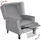 vidaXL Sessel Grau Stoff vidaXL Sessel Grau Stoff