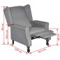vidaXL Sessel Grau Stoff vidaXL Sessel Grau Stoff
