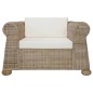 vidaXL Sessel mit Kissen Natur Rattan vidaXL Sessel mit Kissen Natur Rattan