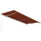vidaXL Automatisch Einziehbare Markise 600×300 cm Orange und Braun vidaXL Automatisch Einziehbare Markise 600×300 cm Orange und Braun