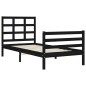 vidaXL Massivholzbett mit Kopfteil Schwarz 90x200 cm vidaXL Massivholzbett mit Kopfteil Schwarz 90x200 cm