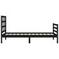 vidaXL Massivholzbett mit Kopfteil Schwarz 90x200 cm vidaXL Massivholzbett mit Kopfteil Schwarz 90x200 cm