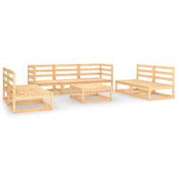 vidaXL 8-tlg. Garten-Lounge-Set Massivholz Kiefer