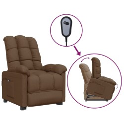vidaXL Aufstehsessel Braun Stoff