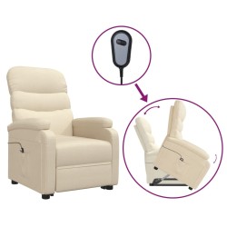 vidaXL Aufstehsessel Creme Stoff