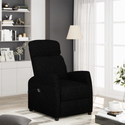 vidaXL Aufstehsessel Schwarz Stoff