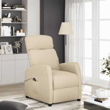 vidaXL Aufstehsessel Creme Stoff
