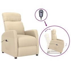 vidaXL Aufstehsessel Creme Stoff