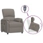 vidaXL Massagesessel mit Aufstehhilfe Taupe Stoff vidaXL Massagesessel mit Aufstehhilfe Taupe Stoff
