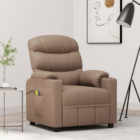 vidaXL Massagesessel Cappuccino-Braun Kunstleder