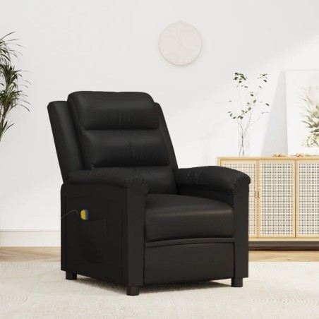 vidaXL Massagesessel Schwarz Kunstleder