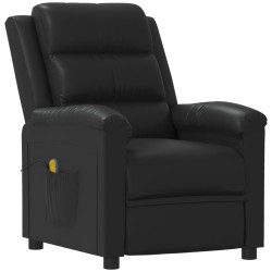 vidaXL Massagesessel Schwarz Kunstleder