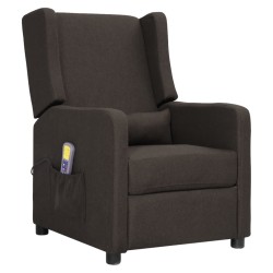 vidaXL Massagesessel Taupe Stoff